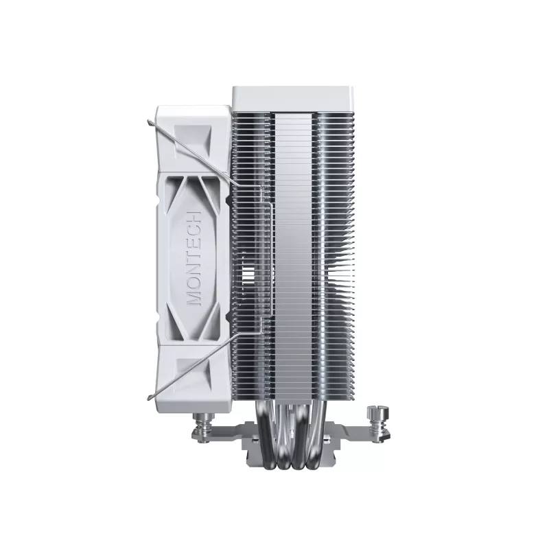 CPU-Luftkühler Montech NX400, 120-mm-Lüfter, Weiß, Maße 156×74×120 mm, TDP 270 W