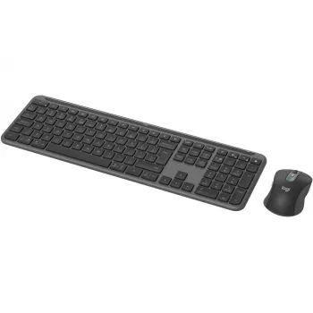Logitech MK950 Signature schlank Tastatur Maus enthalten Büro RF Wireless + Bluetooth QWERTY US International Graphit