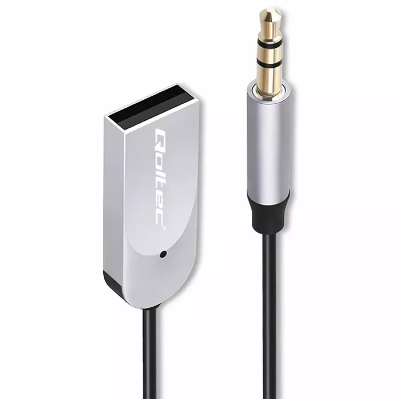 Wireless Audio-Empfänger-Adapter QOLTEC HiFi BT6.0 2xRC – Bluetooth-Audioempfänger für Lautsprecher und Autoradio