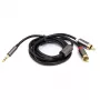 Audio-Kabel 3,5 mm - 2x RCA, 1 m