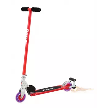Klassischer Roller Razor S Spark Sport — Stahlrahmen, faltbar, 2 Räder, Fußbremse, für Kinder ab 8 Jahren, maximale Belastung 100 kg, schwarz/rot