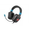 Kabelgebundenes Gaming-Headset Fury NFU-1584 mit Bügelmikrofon, ohrumschließend, 98 dB, 15–25000 Hz, 2 m Kabel, USB und 3,5 mm, blau