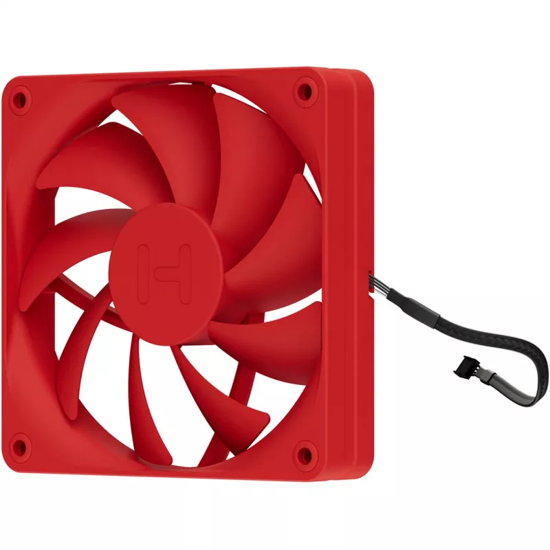 Computer-Kühllüfter HYTE FA12-RR-4 120 mm, 1500 U/min, 72 m³/h, 1,6 mmH2O, Fluiddynamisches Lager, rot, 4er-Pack