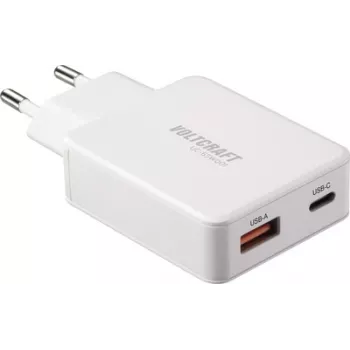 Voltcraft UC-1C1A65W01 USB Ladegerät USB-C USB-A Schnellladung PD 3.0 Weiß (VC-17010790)