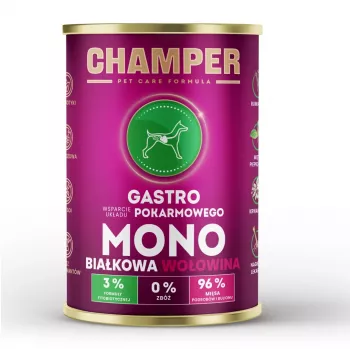 CHAMPER Gastro Monoprotein Rind - Nassfutter für Hunde - 400g
