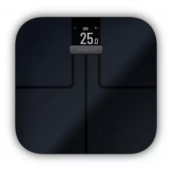 Elektronische Personenwaage GARMIN Index S2 — schwarz, max. 181,4 kg, Wi‑Fi/Bluetooth, Körperzusammensetzung