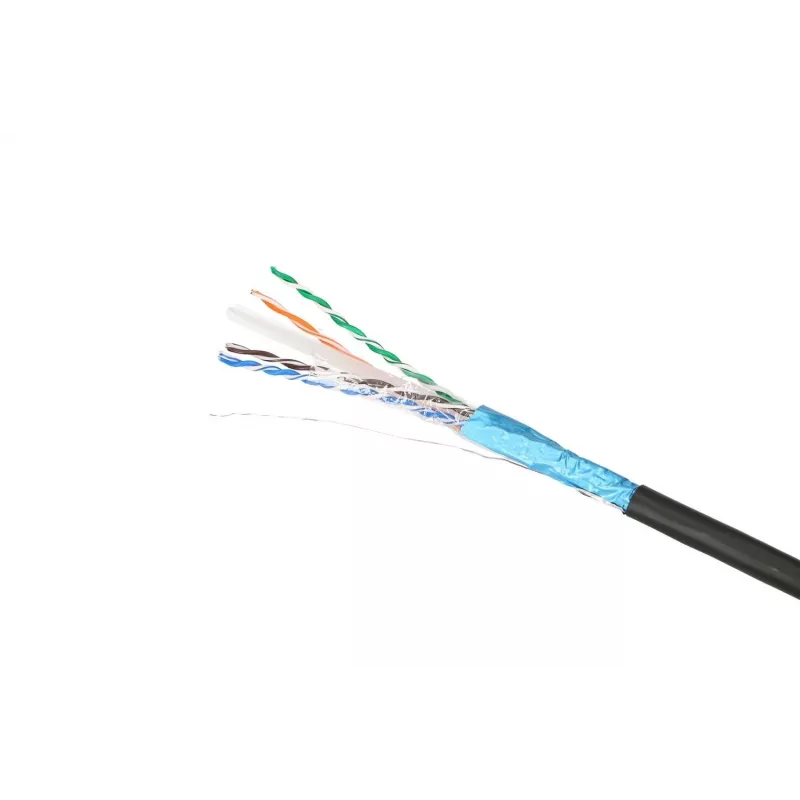 Netzwerkkabel Extralink Twisted Pair CAT6 FTP (F/UTP) V2 Outdoor 305 M Schwarz