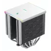 Luftkühler DeepCool AK620 Digital SE White — zwei 120-mm-Lüfter, 6 Heatpipes, PWM, LGA-1700-Unterstützung, integrierte Anzeige