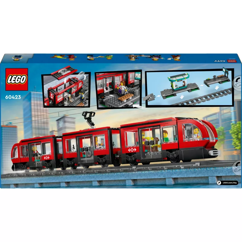 LEGO City Straßenbahn und Station Rollenspiel-Bauset für Kinder mit Spielzeug-Straßenbahn, Geschenk für Jungen und Mädchen ab 7 Jahren, die Fahrzeuge lieben