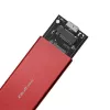 SSD-Gehäuse QOLTEC 51831 USB 3.0 für M.2 SATA-Laufwerke bis zu 2 TB, rot, unterstützt 30 mm Länge, bis zu 4 Laufwerke