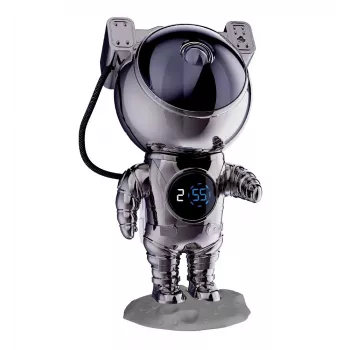 Hawk HW-STAR02 Astronaut Star Projector mit Uhr Ghrome Edition