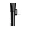 Baseus Audio Adapter USB-C auf Miniklinke 3,5 mm + USB-C (schwarz)