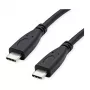 ROLINE RM USB 3.2 Gen 2 Kabel, C-C, ST/ST, 4K UHD-1, 10Gbit/s, Emark, 100W, schwarz, 1 m