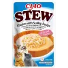 Nassfutter-Leckerli für Katzen INABA Ciao Stew Huhn & Jakobsmuschel Beutel 40 g — getreidefrei, ausgewachsen, fleischig