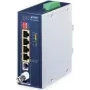 Netzwerk-Sender & -Empfänger PLANET IVC-234GPT — 4-Port 1G Ethernet PoE zu VDSL2-Extender, Aluminium/Blau