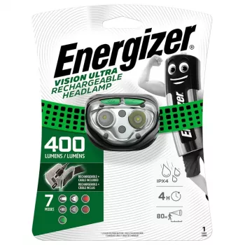 Stirnlampe Energizer Vision Ultra E301528200 — wiederaufladbar 400 Lumen