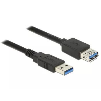 USB 3.2 Gen 1 Verlängerungskabel, USB-A-Stecker > USB-A-Buchse (schwarz, 2 Meter, SuperSpeed)