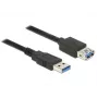 USB 3.2 Gen 1 Verlängerungskabel, USB-A-Stecker > USB-A-Buchse (schwarz, 2 Meter, SuperSpeed)