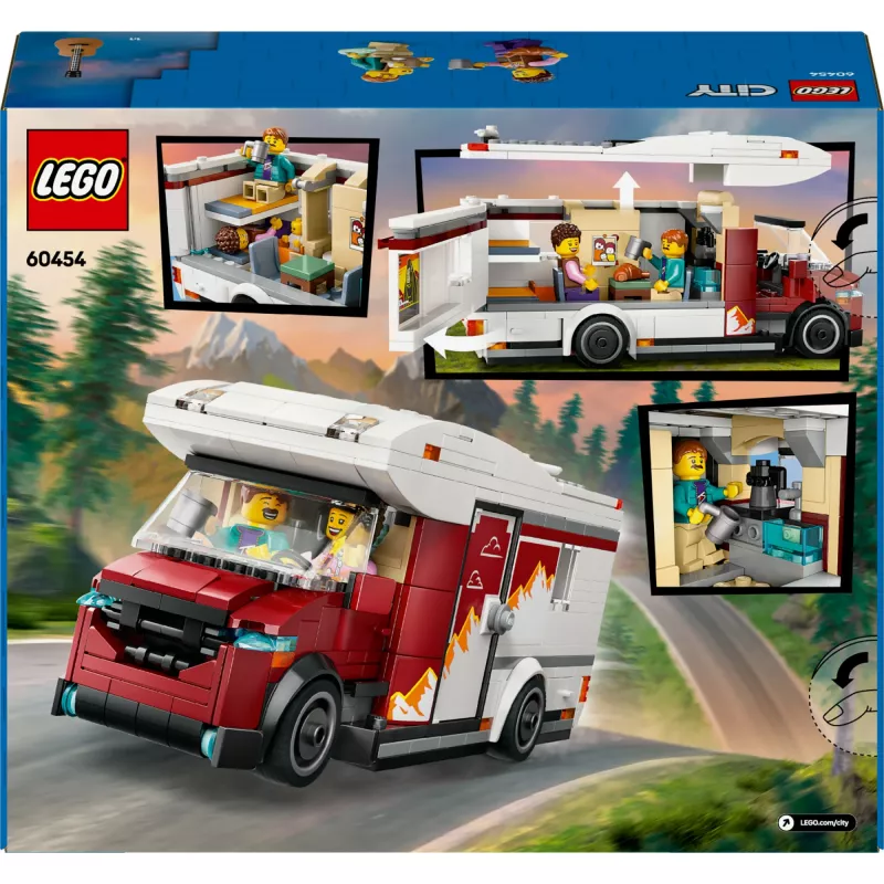 Konstruktionsspielzeug LEGO City Abenteuer-Camper 60454, 385 Teile, Höhe 80 mm, für Kinder ab 6 Jahren