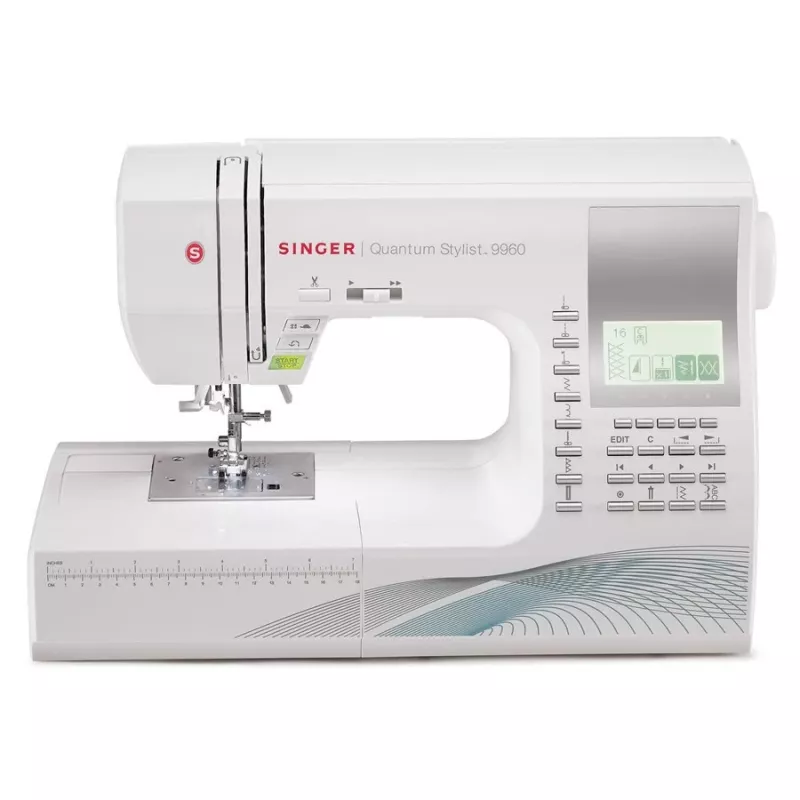 Nähmaschine SINGER Quantum Stylist 9960 — 600 Stichmuster, 13 automatische Knopflochprogramme, Freiarmsystem