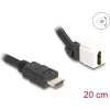 DeLOCK Keystone-Modul-Kabel HDMI Stecker auf Buchse 45° gewinkelt 8K 60 Hz 20 cm schwarz