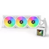 All-in-One CPU-Flüssigkeitskühler Sharkoon S100 ARGB weiß – 360-mm-Radiator, Infinity-Mirror-Effekt