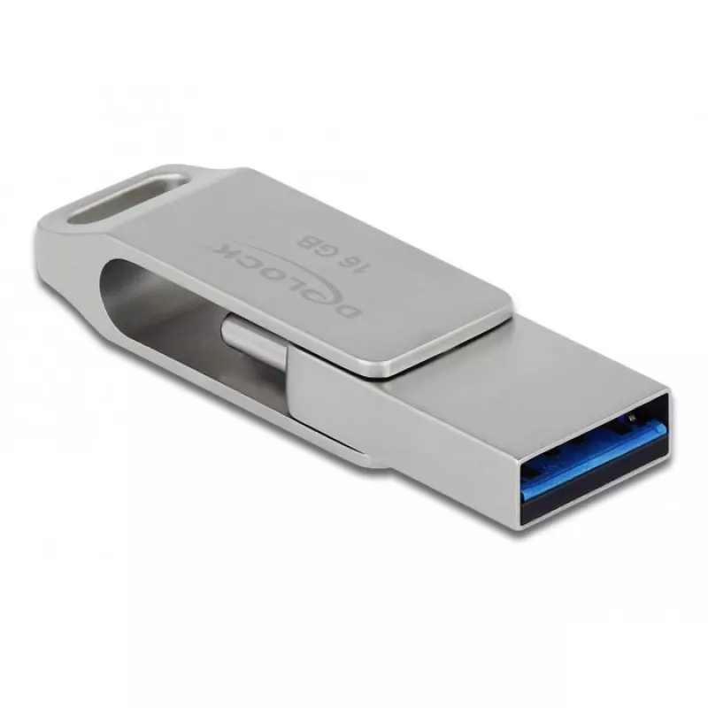 USB Flash Drive DeLOCK 16GB USB-C Type-A Metallgehäuse
