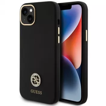 GUESS | GUHCP15M4DGPK | Backcover | Apple | iPhone 15 Plus/14 Plus | TPU, Silikon, Mikrofaser | Schwarz