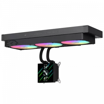 Gamemax CPU-Flüssigkeitskühler | GLACIER 360 LCD BK | Intel, AMD