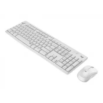 Logitech MK295 Silent - Tastatur-Maus-Set - Kabellos - 2,4 GHz - Italienisch - Cremeweiß
