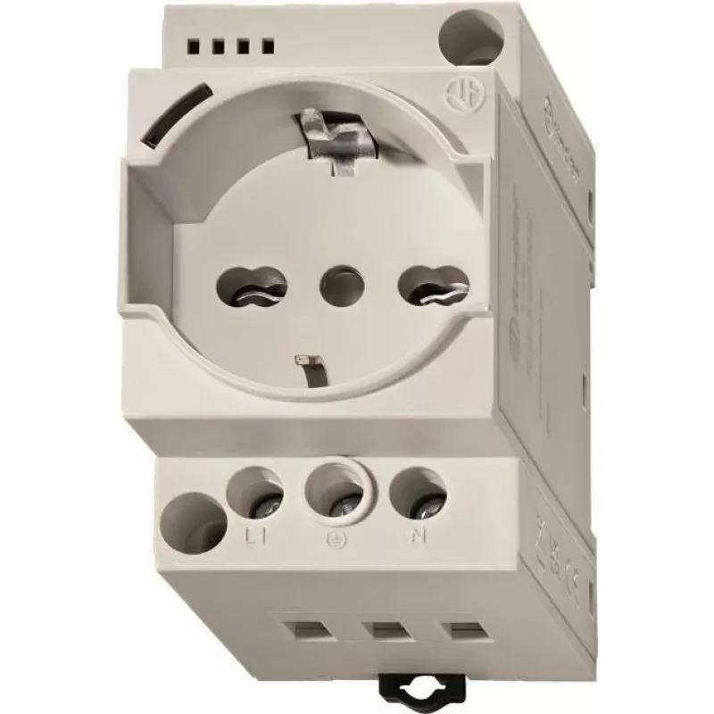Finder Steckdose Grau 7U.00.8.230.0010 mit LED-Anzeige für Schaltschränke REG 60 (7U0082300010)