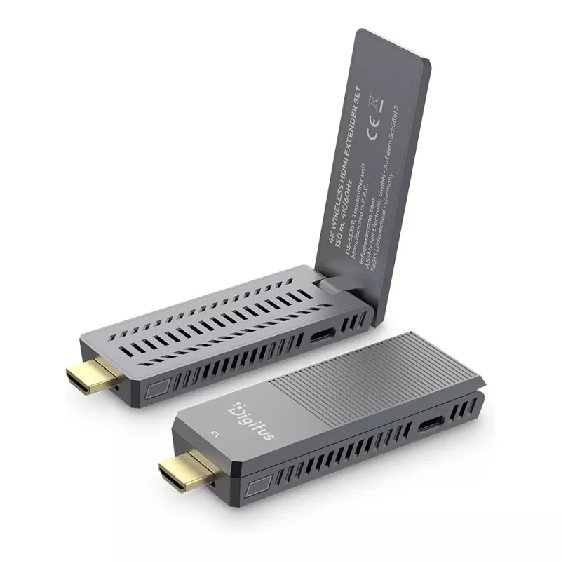 Drahtloses HDMI-Extender-Set DIGITUS DS-55359 — 4K/60Hz, 150 m, AV-Sender & -Empfänger