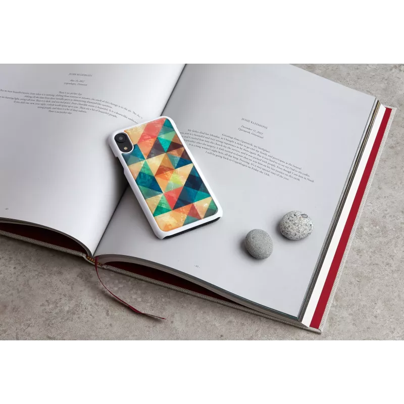 Smartphone-Hülle iKins für iPhone XR — Mosaic Schwarz Schutzhülle