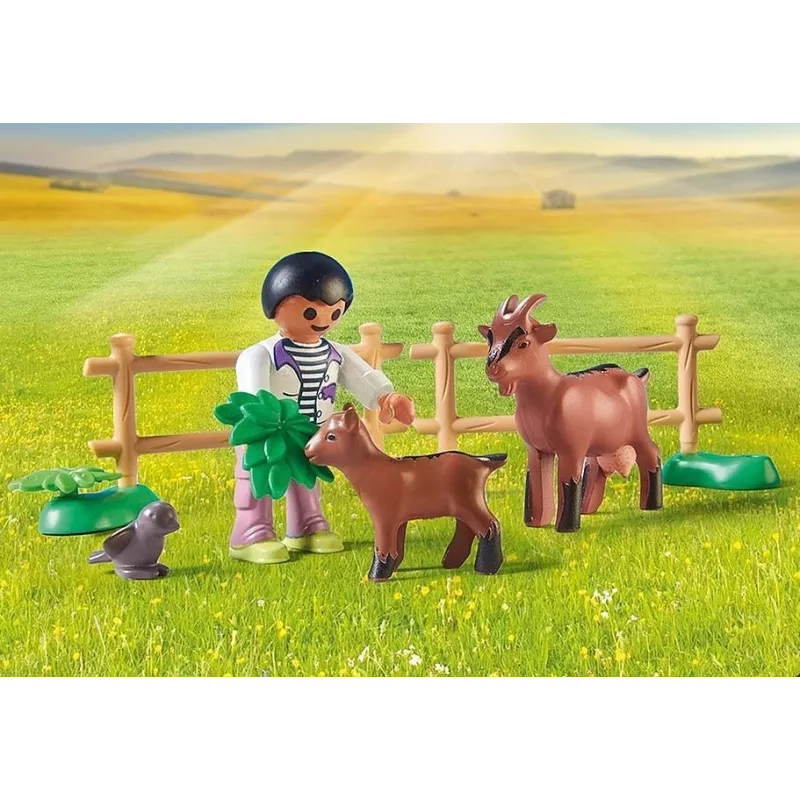 Playmobil 71442 Country: Traktor mit Anhänger und Wassertank – Frische Ernte auf dem Bauernhof – Spielerisch die Umwelt kennenlernen – Fantasievolles Rollenspiel