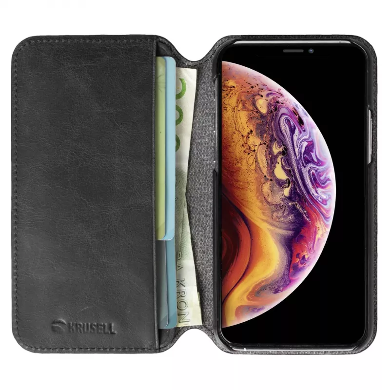Krusell Sunne PhoneWallet Apple iPhone 11 Pro Max vintage schwarz