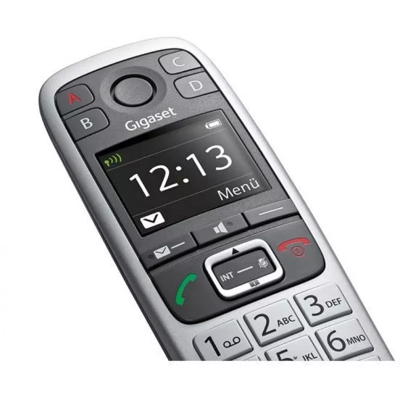 Gigaset E560 Telefon DECT-Telefon Rufnummernanzeige Schwarz, Silber