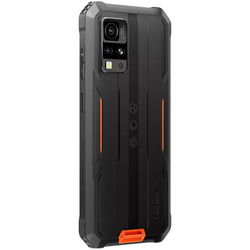 Blackview Rugged BV4800SE LTE 6,56 inch HD+IPS 720x1612 90Hz 4GB+64GB UMS9320E Octa-Core 1,8GHz Kamera Front 8MP Rückseite 16MP+2MP NFC 5100mAh ohne Ladegerät Android 15 Orange
