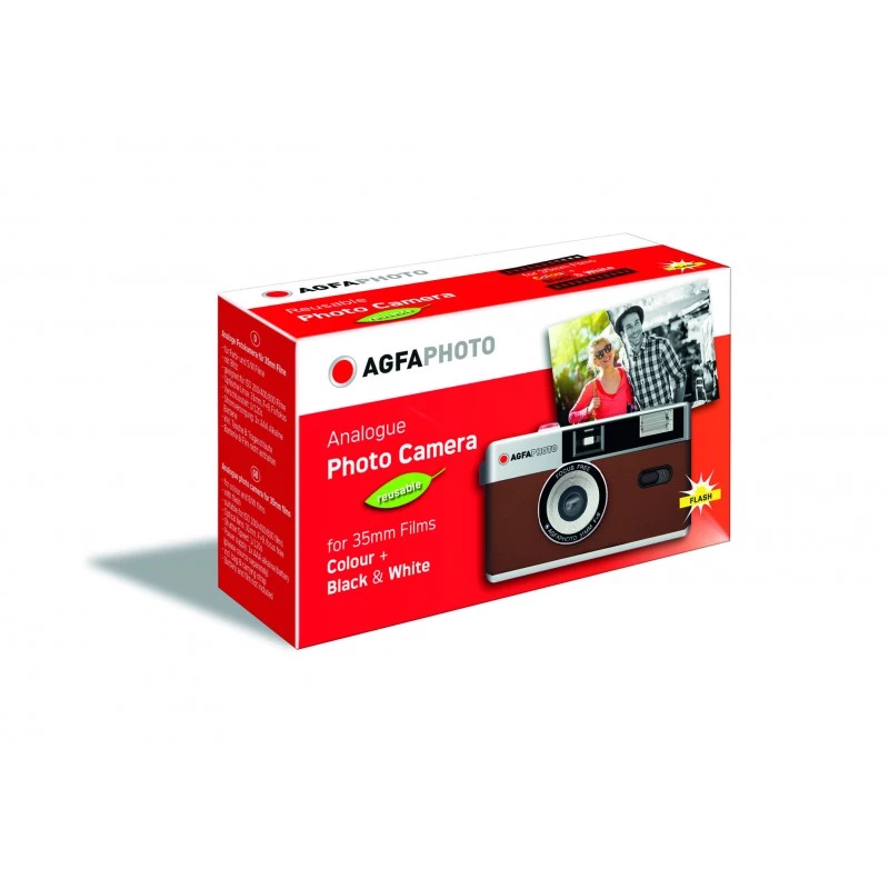 AgfaPhoto 603002 Filmkamera Kompaktkamera 35 mm braun - Silber (603002)