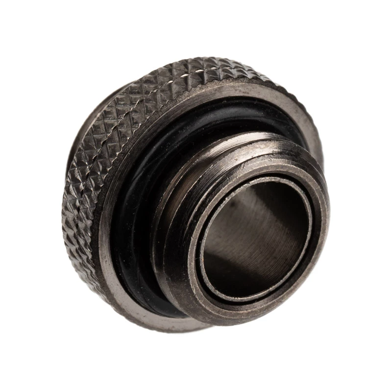 Adapter Alphacool G1/4 AG zu G1/4 AG, metallische Winkelverbindung, schwarz