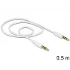 Audiokabel 3,5mm DeLOCK 83439 0,5m Weiß