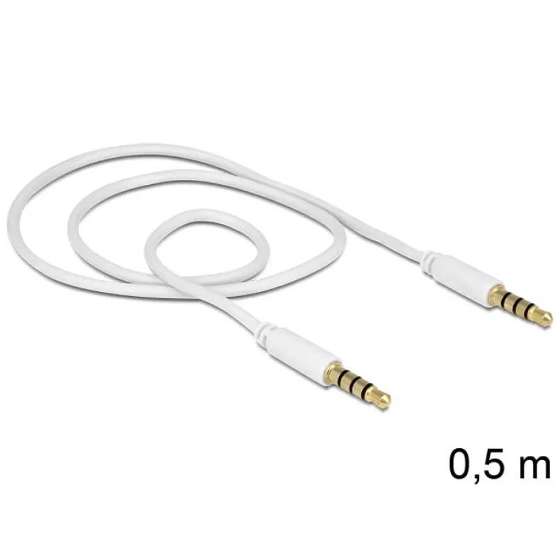 Audiokabel 3,5mm DeLOCK 83439 0,5m Weiß