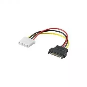 Wentronic Goobay Internes PC-Stromkabel, Gelb-Rot - 13,30cm (5,25) Kupplung > SATA-Stecker (93634)