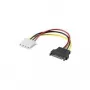Wentronic Goobay Internes PC-Stromkabel, Gelb-Rot - 13,30cm (5,25) Kupplung > SATA-Stecker (93634)