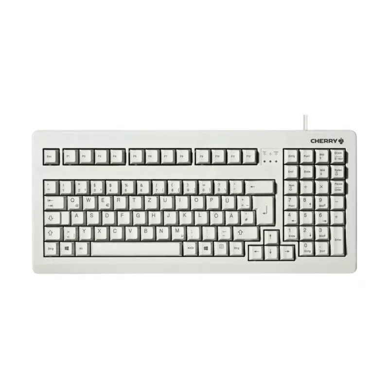 CHERRY G80-1800 Kompakt-Tastatur, USB/PS/2, französisches AZERTY-Layout, grau (G80-1800LPCFR-0)