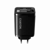 Ladegerät CANYON OnCharge 65RC mit integriertem USB-C-Kabel, 65 W, 1x PD, 1x QC, EU-Stecker, Schwarz