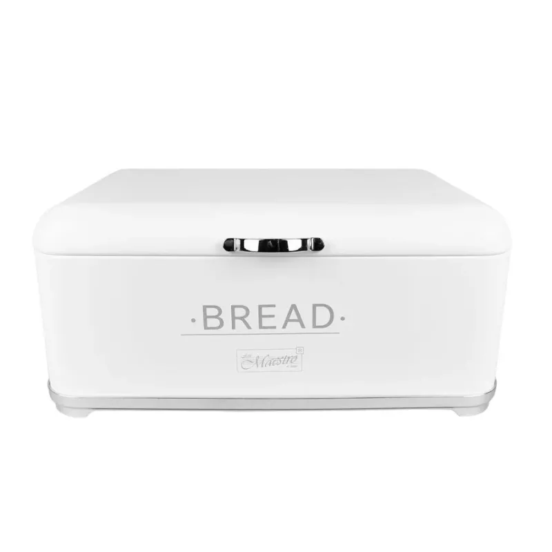 Brotkasten Maestro MR1677-AR-W – rechteckig Edelstahl, weiß, 340×220×160 mm