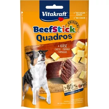 Dog treat Vitakraft Beef Stick Quadros 70 g — hypoallergenic solid pork snack, gluten‑free, sugar‑free