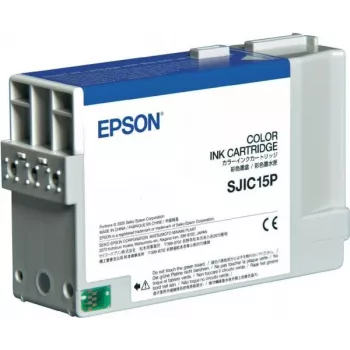 Epson SJIC15P Color (Cyan, Magenta, Gelb) Original-Tintenpatrone für TM C3400, C3400 SecurColor, C