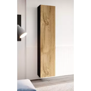 Cama geschlossen Schrank VIGO '180' 180/40/30 schwarz/Wotan-Eiche