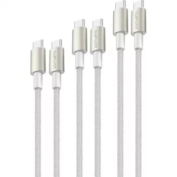 4smarts USB-C-auf-USB-C-Kabel PremiumCord 100W 3m Weiß - 3 m - USB C - USB C - USB 2.0 - 0,48 Gbit/s - Weiß